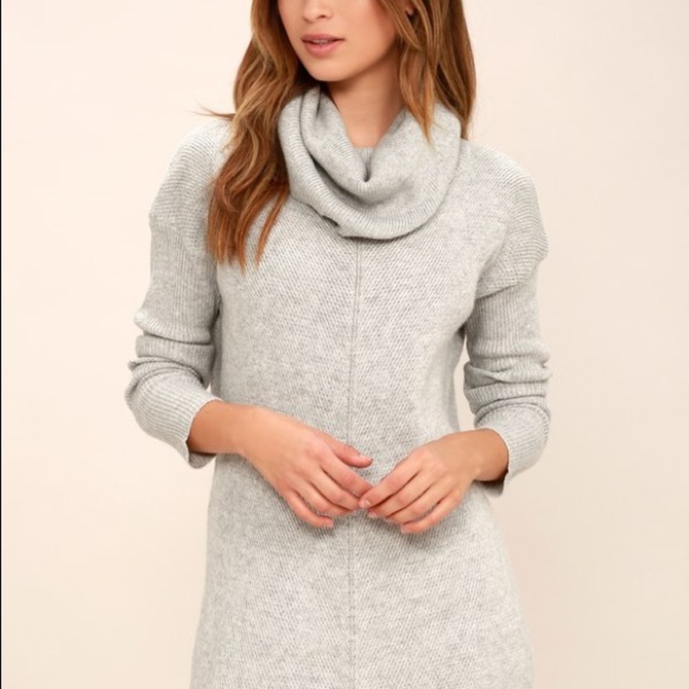 Grey knit mini dress lulus